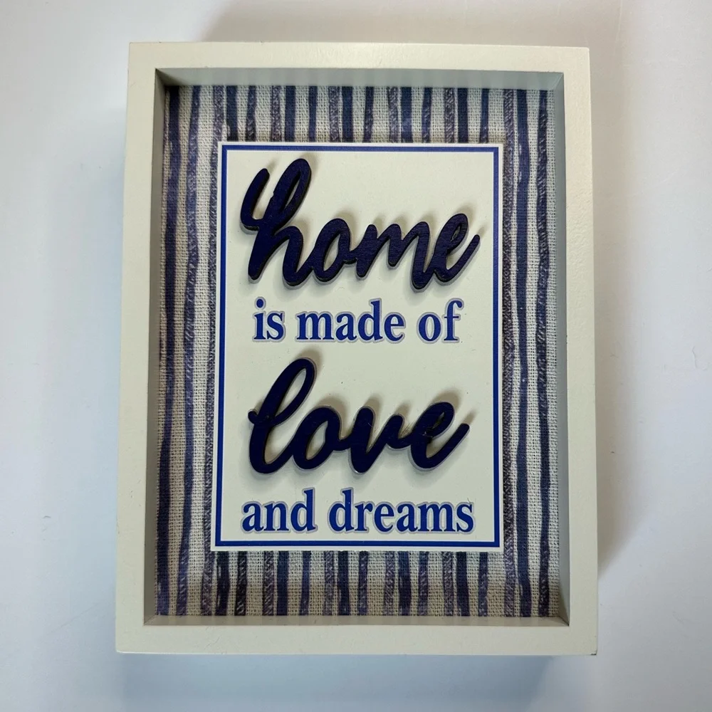 New Minimalistic Love & Dreams Home Sign wall decor